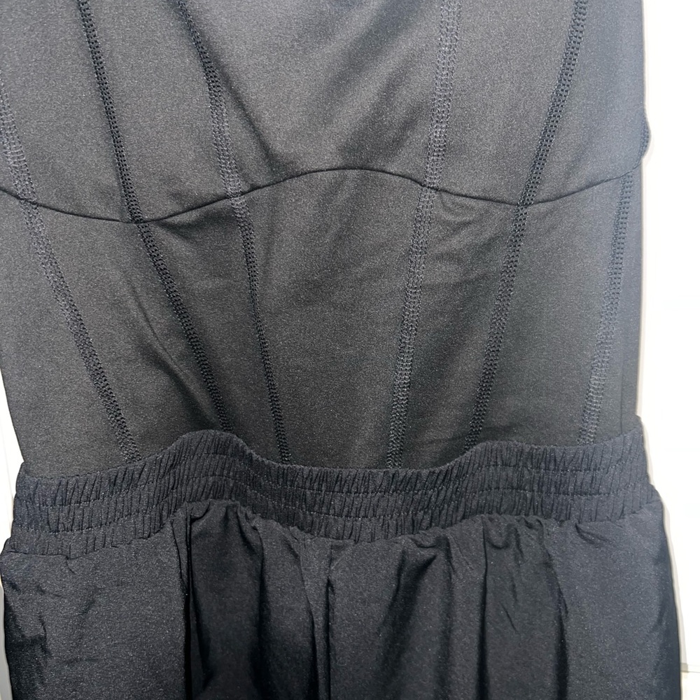 PINK Victoria's Secret Black Mesh Detail Top and short